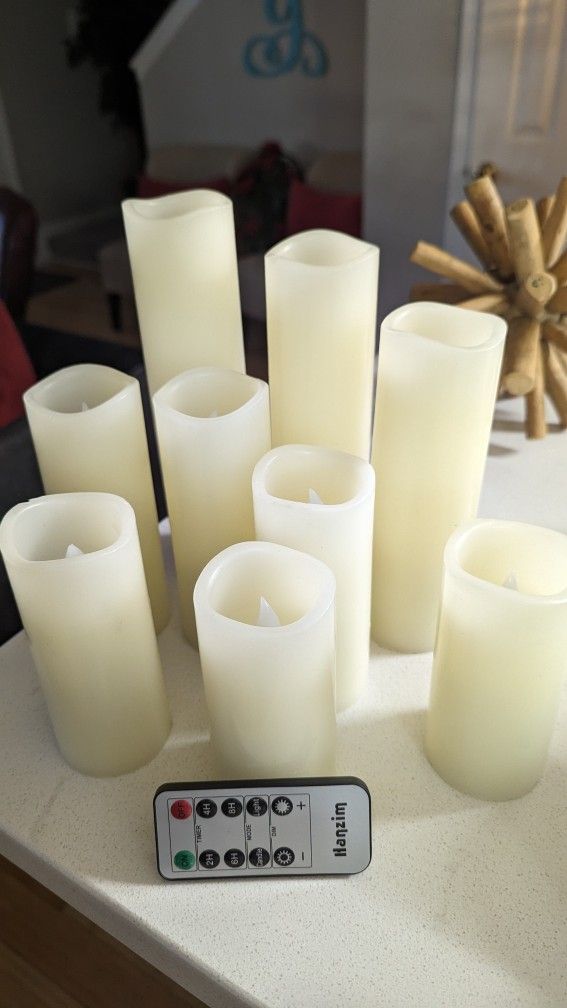 Wax Coated Battery Operated Candles