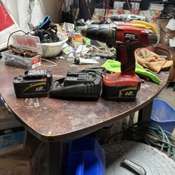 Drill With Battery And Charger 