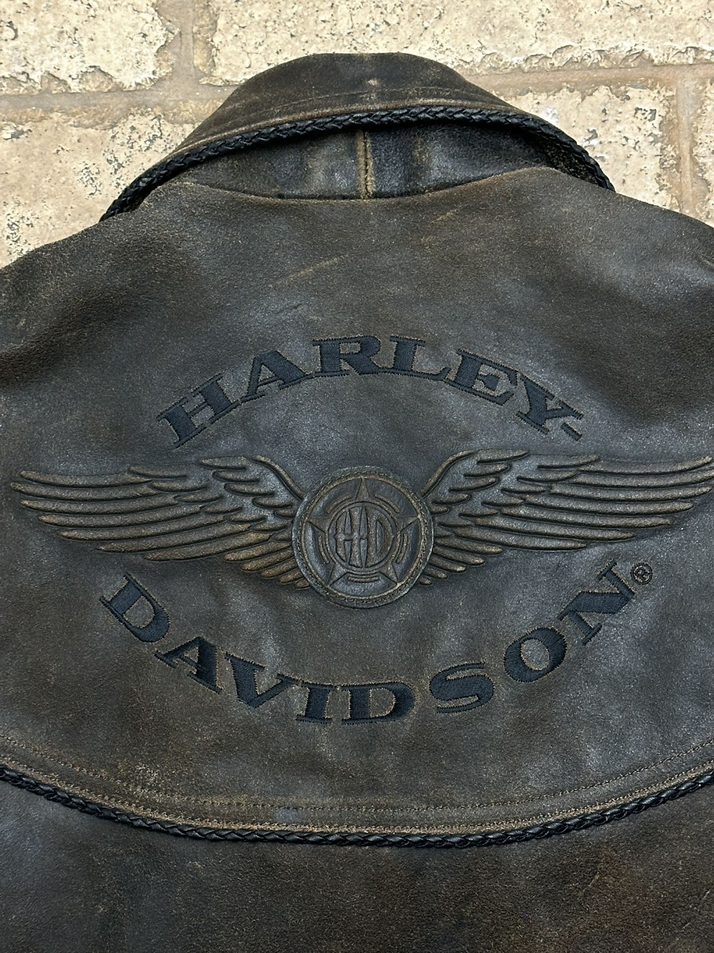 Rare Vintage Harley Davidson brown leather jacket