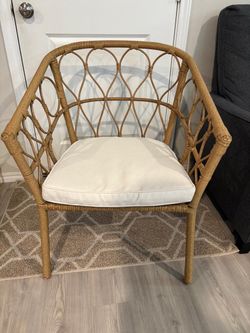 Outdoor Dining Chairs Set of 2, Patio Dining Chairs with Washable Cushions, Rattan Patio chair Beige 2pcs (a pair) - price per set
