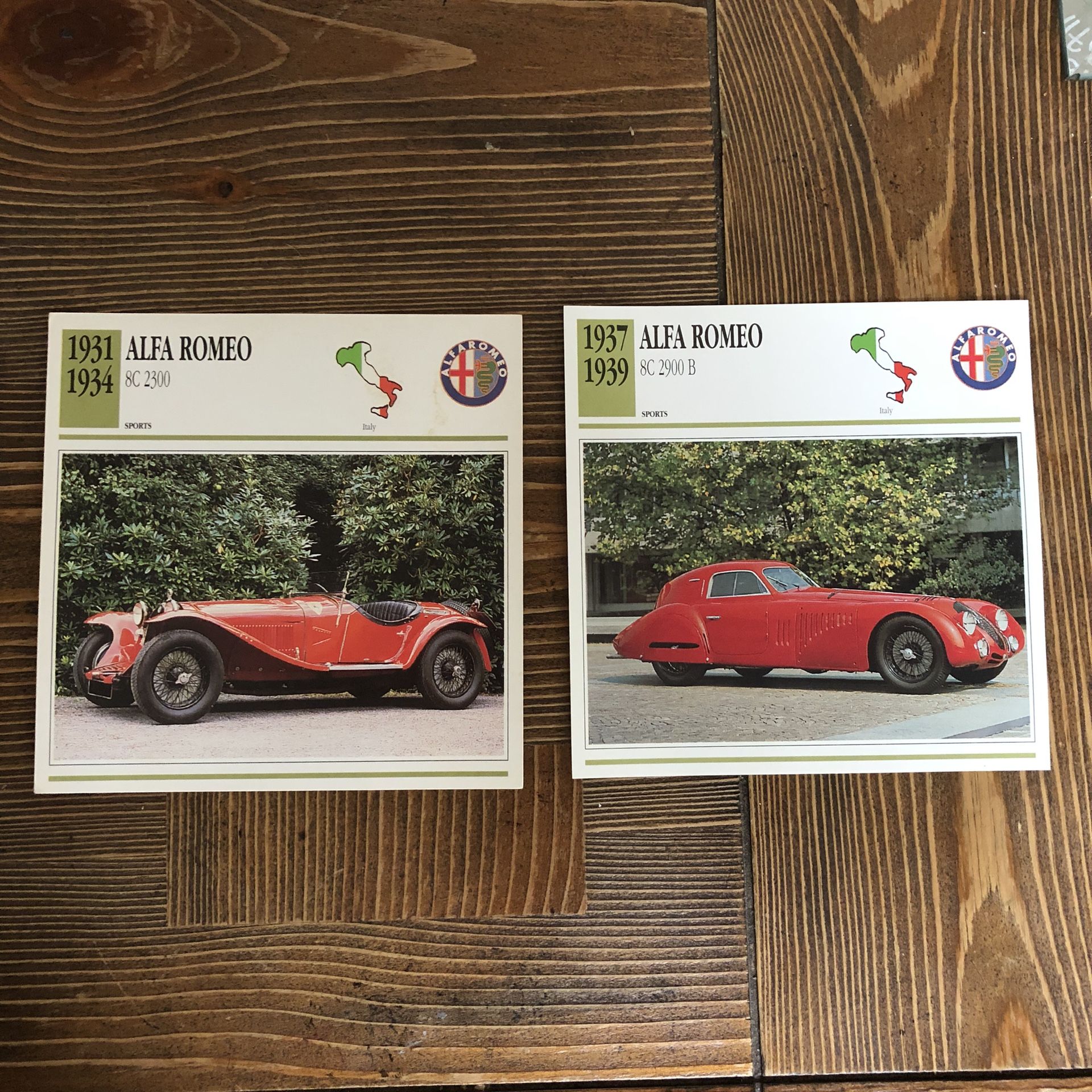2x Alfa Romeo Cards Knowledge cards 6”x6”