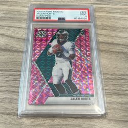 2020 Jalen Hurts Mosaic Pink Camo Rookie PSA 9 Mint