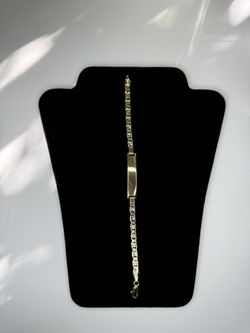name plate gold bracelet
