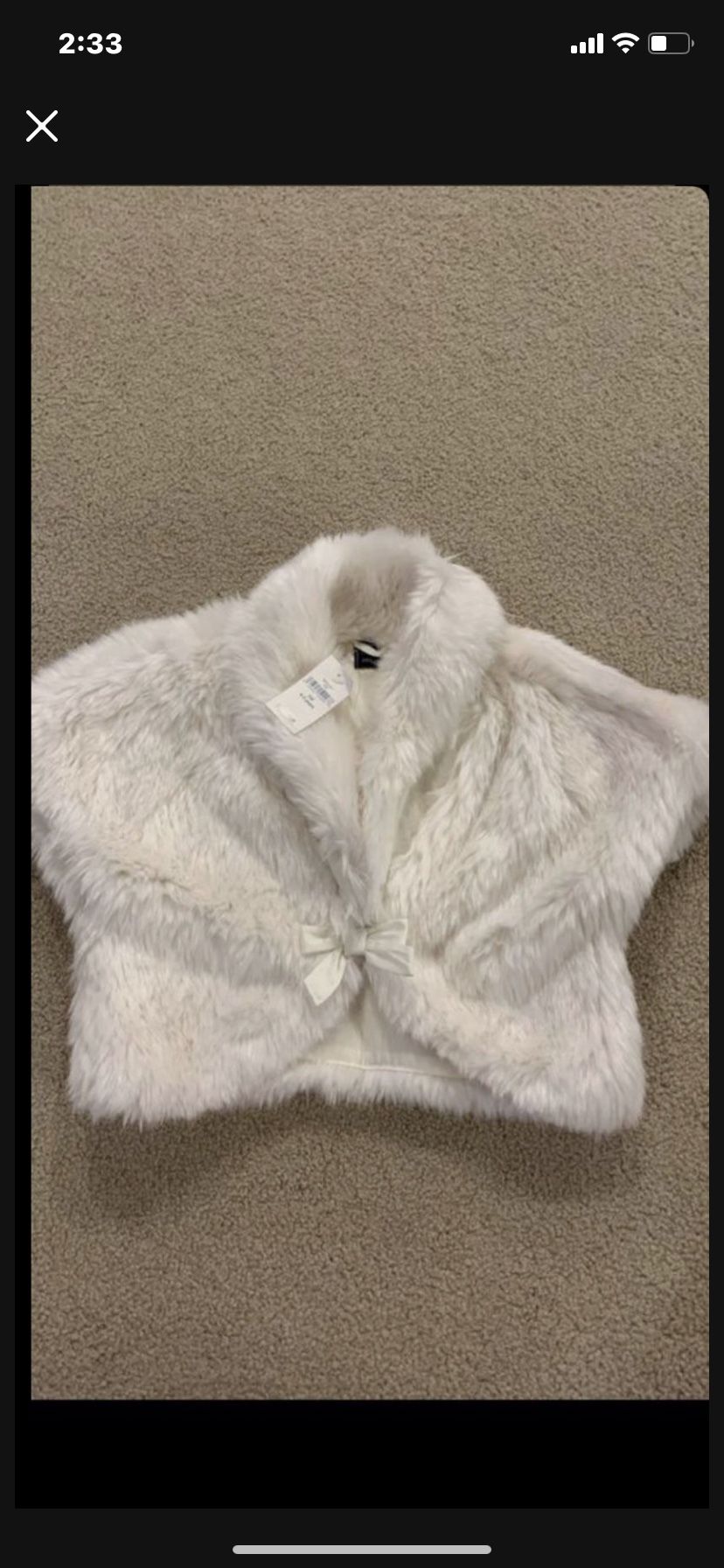 New Baby Gap fur vest 4-5 years