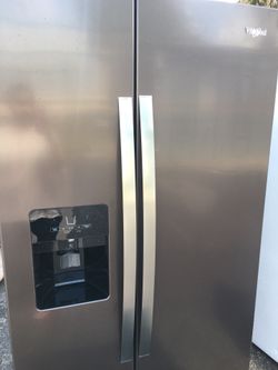 Whirlpool stainless steel black refrigerator