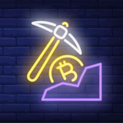 Crypto Bitcoin Mining Symbol