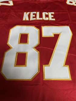 Travis Kelce Chiefs Jersey White And Red
