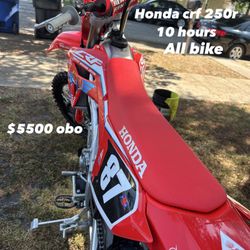 2022 Honda Crf 250r 10 Hours All Bike $5300