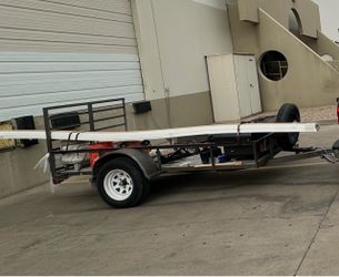 Single Axle Utility Flatbed Trailer