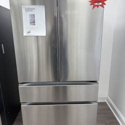 LG - Standard-Depth MAX 29.6 Cu. Ft. 4-Door French Door Smart Refrigerator with Full-Convert Drawer - Stainless Steel Model: LF30S8210S