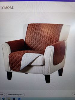 Sofa chair cover recliner brown