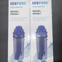 2 IcePure Pitcher Water Filters – Model PPF001 – Brand New