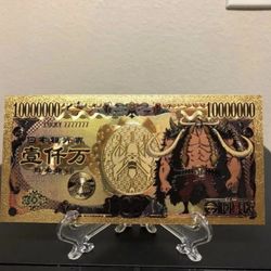 Jack (One Piece) 24k Gold Foil Plated Banknote