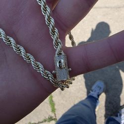 18 Inch 8mm Vermiel Gold ROPE CHAIN
