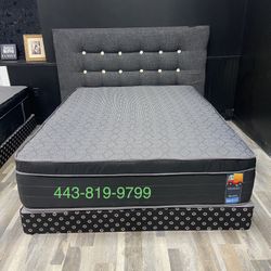 Queen  Mattress - Double Sides - Come With Free Box Spring - Free Delivery 🚚 To Reasonable Distance