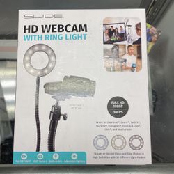 Slide Hd Webcam With Ring Light