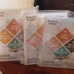 Acrylic Sign Holder Set Of 3