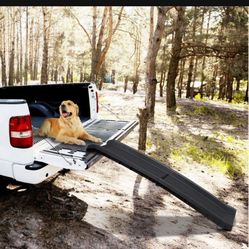  61-inch Dog Pet Ramp Nonslip Folding for Car SUV Backseat Stair Steps Portable Travel Ladder High Traction