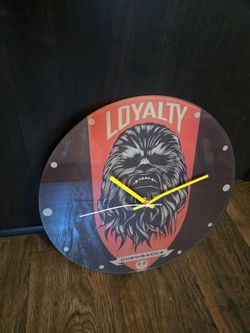 Retired Star Wars Loyalty Chewbacca Glass Clock