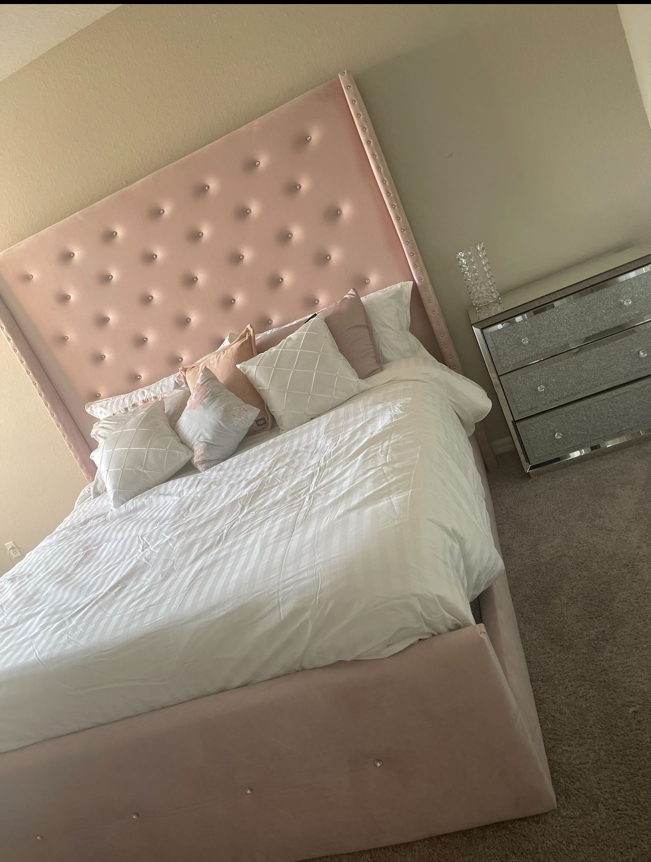 Pink King Bed 
