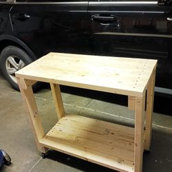Moveable Storage Rack Utility Table 