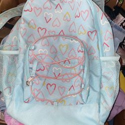 Girls Blue Color W/ Heart Pattern Shapes 
