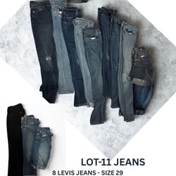 LEVIS JEANS- WOMENS SIZE 29 - 11 PAIR - NEW & BARELY WORN