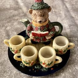 Mini Holiday Bear Tea Set