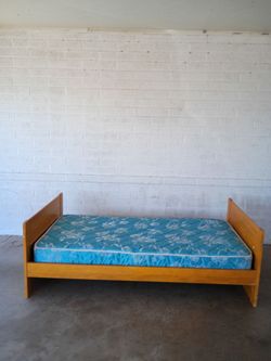 Wooden Bed with Mattress $50