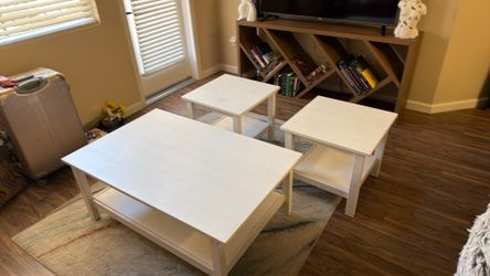 Set of coffee table plus side tables