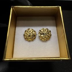 10k Gold Nugget Earrings 