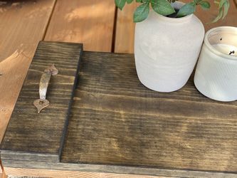 Wood Tray For Home Decor In Bathroom Kitchen Living Room. Nice Decorations.