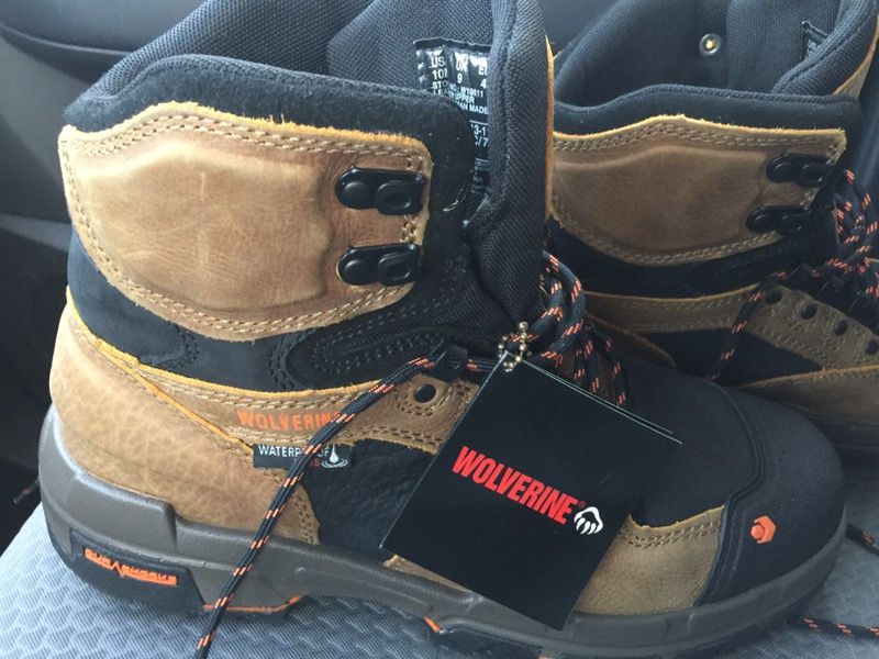 Wolverine steel toe work boots size 10