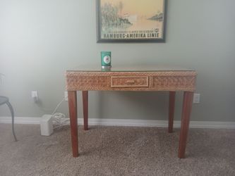 Wicker writing desk
