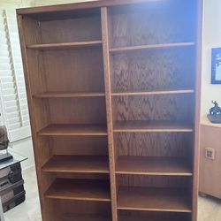 Double Oak Bookshelf 