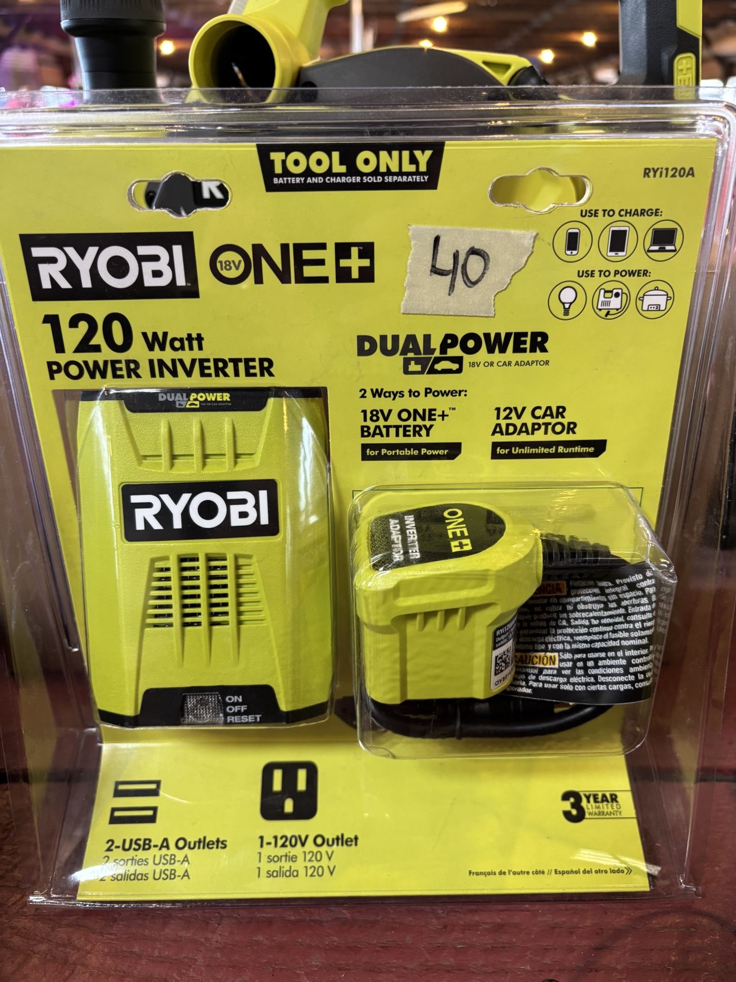 Ryobi 18v Power Inverter 