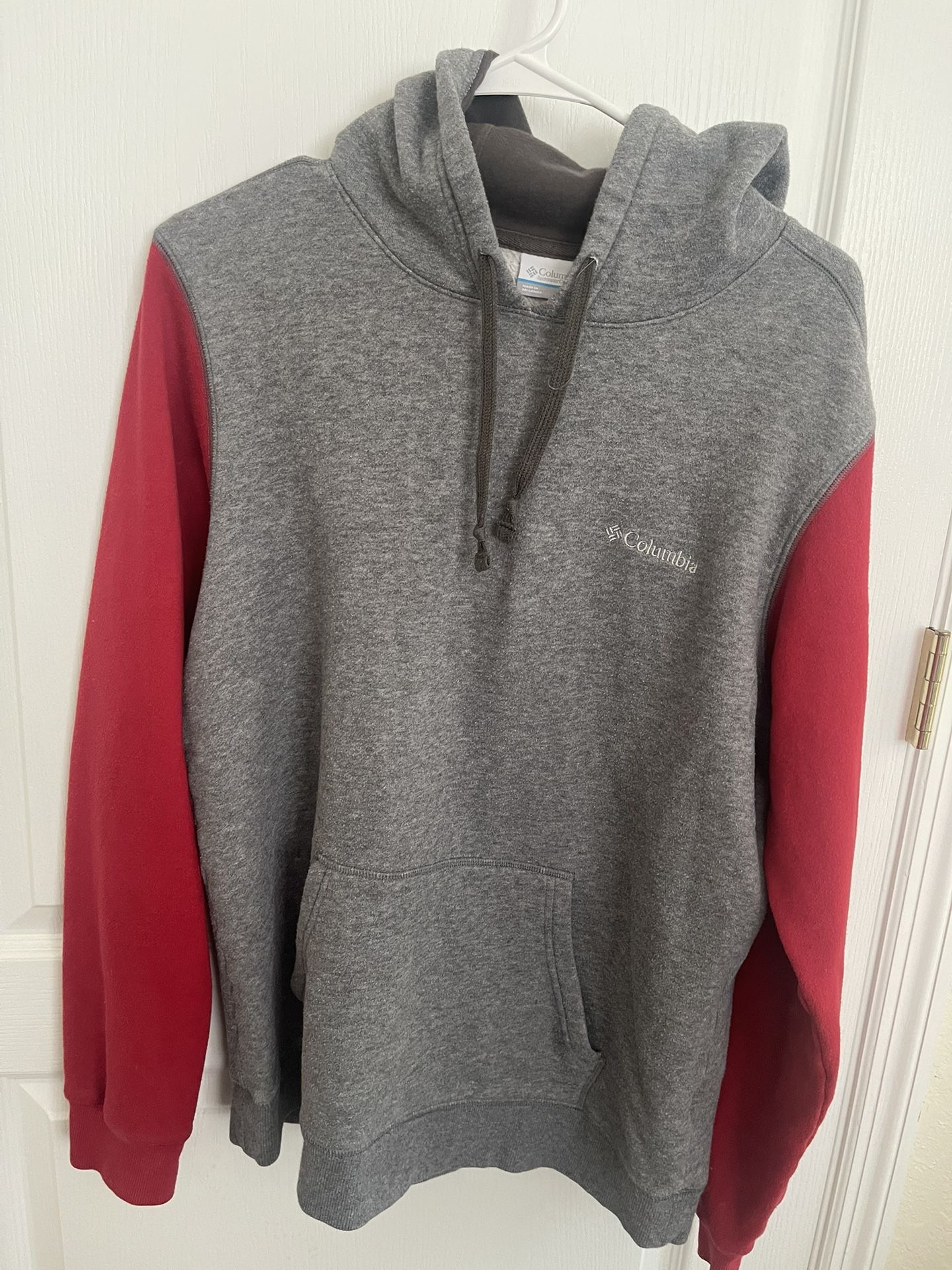 Columbia Sweater Hoodie Gray And Red S or M