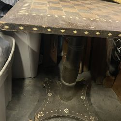 ANTIQUE!!! Hand Crafted Chekker Table