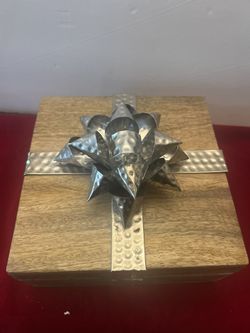 Wooden And Metal Keepsake Box