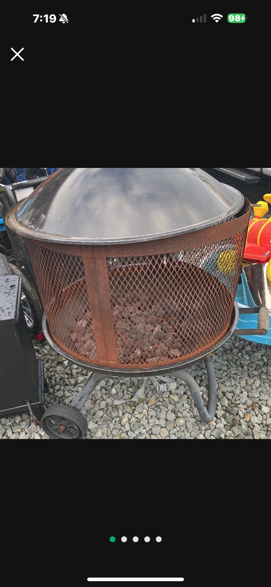 Great Fire Pit With Wheels Perfect For Outdoors
