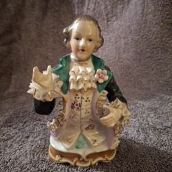VTG Early 20th Century Male Figurine Hand Painted Porcelain