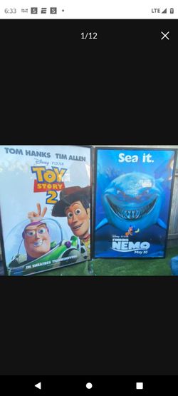 Walt Disney. TOY STORY 2   &. FINDING NEMO   JUMBO MOTION PICTURE POSTER  FRAMES .72"H X 50" W