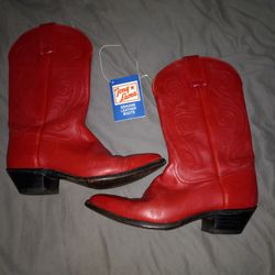 Red Tony Lama Cowboy Boots