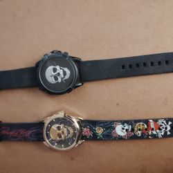 2 EdHardy skull watches