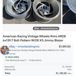 Cookie Cutters 15"American Vintage Racing Rims