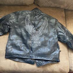 Boys Harley Leather Jacket 3t