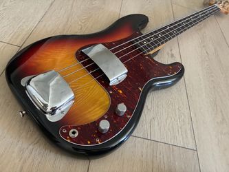 1983 vintage Squier Japan  SQ Precision Bass Sunburst.