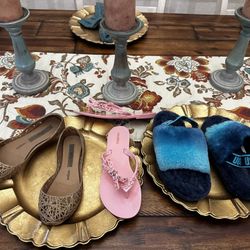 Authentic Designer Mini Melissa & UGG Girls Slip On Shoes And Sandals Size 3