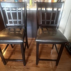 Counter Stools (2) Dark brown 