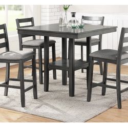 Gray Counter Height Dining Table Set (Free Delivery)